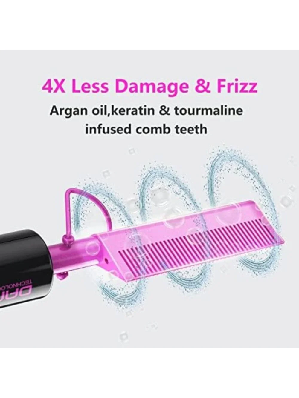 Dual Voltage Ceramic Hair Straightening Comb - 450°F Fast Heating for Wigs